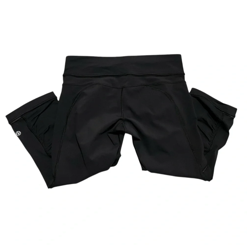 EUC Lululemon Athletica Crop 18” Black Leggings Size 6